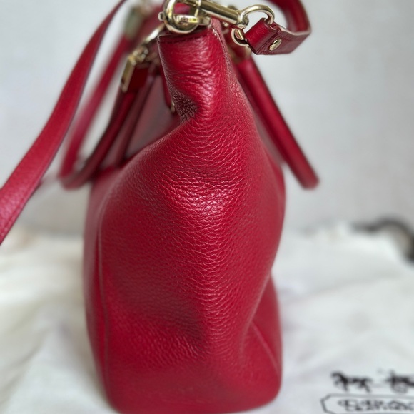 Coach Kelsey Medium Satchel - Deep Raspberry Red - Picture 8 of 10